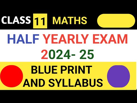 Half Yearly Exam 2024: Detailed Syllabus & Blue Print Released🔥|| class 11 maths @MATHSSIR2023