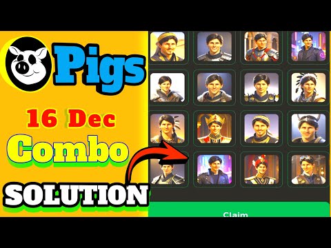 Pigs daily Combo card|Pigs task intelligent investment puzzle code |pigs today combo|pigs combo