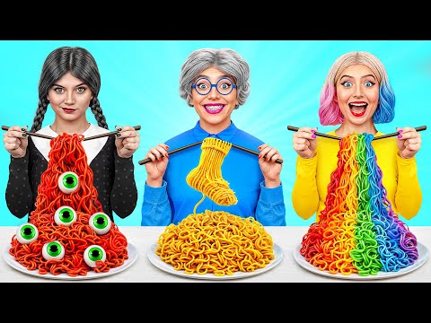 Wednesday vs Grandma Cooking Challenge | Who Wins the Cooking War by Multi DO Joy