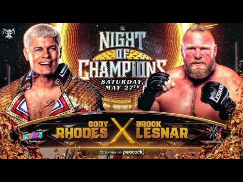 WWE Nights Of Champions 2023 Official Match Card - Brock Lesnar VS Cody Rhodes V1