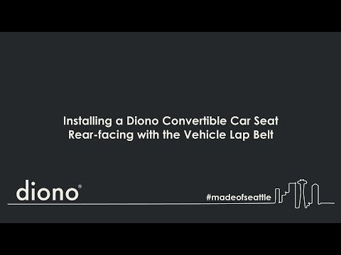 Diono® All-in-One Convertible Car Seat | Rear-Facing Installation with the Vehicle Lap Belt