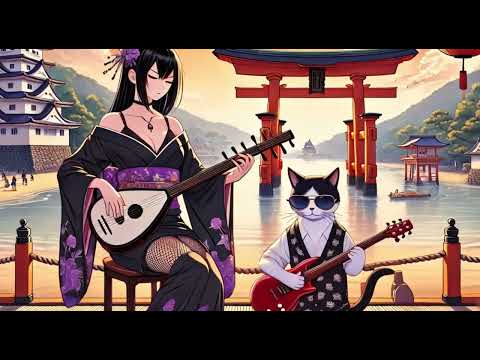 Shamisen 三味線 X Electricguitar Duet V2 Background Music for Studying or Work