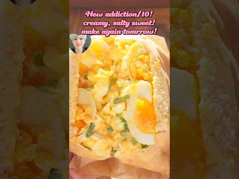 Trying a Japenese egg sammich! #foodasmr #foodie #japanesefood #eggrecipe