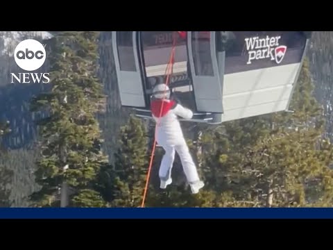 Skiers plunge from chairlift at Lake Tahoe resort