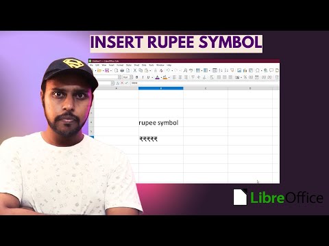 How to insert rupee symbol in libreoffice calc | insert rupee symbol in libreoffice calc