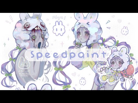 🍎🐰 Designing an oc!! ✧ Miyu character sheet ☁️ 【Procreate Speedpaint】