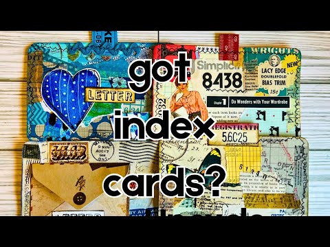 INDEX Card ART Ideas | Create Beautiful PAPER COLLAGES | Junk Journal Ideas | #indexcardchallenge