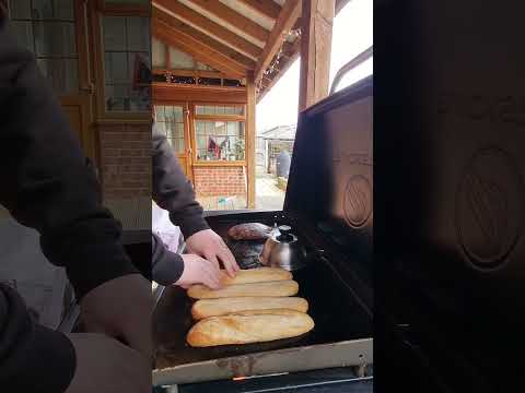 #steak & onion baguettes on the @BlackstoneGriddles #blackstonegriddle #bbq #blackstonecooking