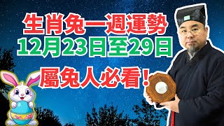 命理測算：屬兔人一週運勢（12月23日至29日），內含吉凶日，不可不看！ #2024年生肖兔運勢 #2024年生肖兔運程 #2024年屬兔運勢 #屬兔運程