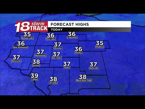 Temperatures gradually cooling down as the week goes on; mostly dry conditions expected as well