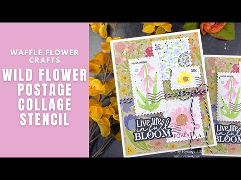 Wild Flower Postage Collage Cards | Waffle Flower