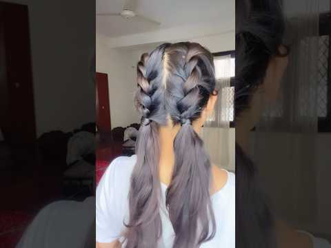 Two side twisted ￼hairstyle for school and college girls | easy way￼ two side braid hairstyles