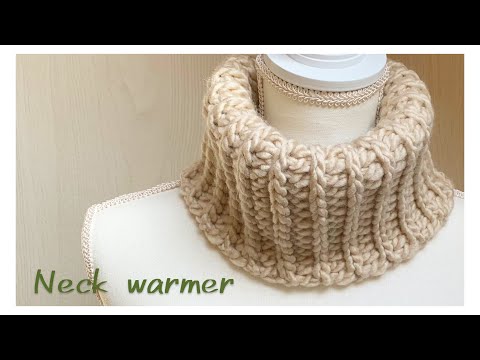 [Rib-like pattern] How to crochet a neck warmer