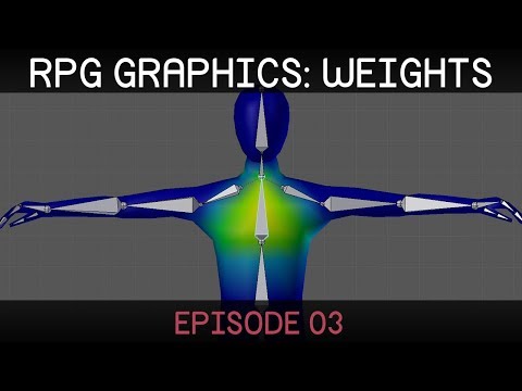 RPG graphics E03: Weight painting [Blender]