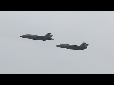 平成30年度観閲式総合予行 観閲飛行 F-35初参加 なんと真上で旋回プチ展示飛行!!