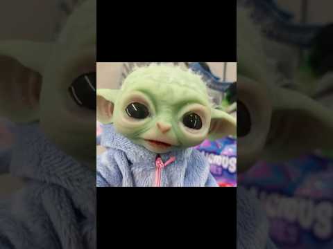 Baby Yoda gets some candy at Walmart