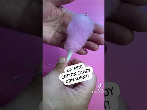 Christmas in July Mini Cotton Candy Ornament! #fakebake #christmasinjuly #peepthisyall