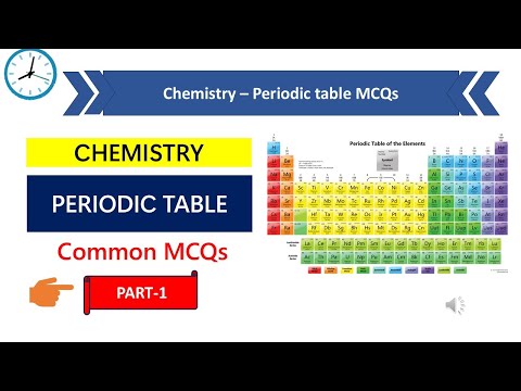 Periodic Table common MCQs | Chemistry quiz - periodic table