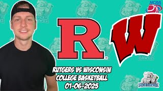 Rutgers vs Wisconsin 1/6/25 Free College Basketball Picks and Predictions | NCAAB Pick