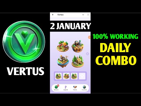 Vertus Combo Cards Today 3 January | Vertus Daily Combo | Vertus Combo Cards | Vertus Combo