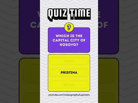 Which is the capital city of Kosovo ? #shorts #countries #geography #international #border #kosovo