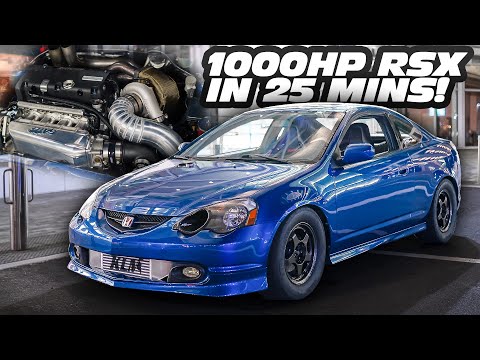 Building a 1000HP AWD Honda in 25 Mins! (WORLD'S FASTEST RSX GIVEAWAY!)