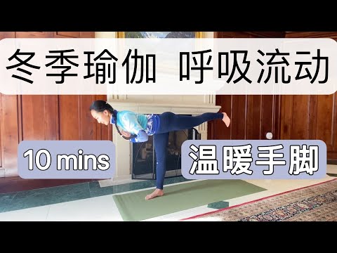 【10分钟冬季瑜伽｜流瑜伽】调动腿部腹部 | 缓解手脚冰冷 让我们全身热起来｛Kalindi Yoga瑜伽小馆｝10mins Flow Yoga for Warm Body in Winter