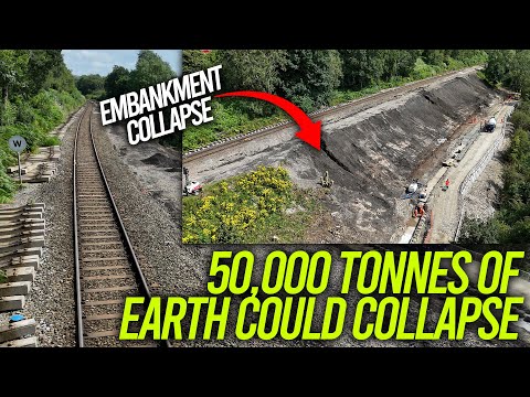 This 50,000 Tonne Railway Embankment Could Collapse Into The River