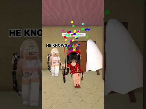 HE KNOWS..😢 #roblox #murdermystery2 #funnyvideos #mm2 #fyp #pov