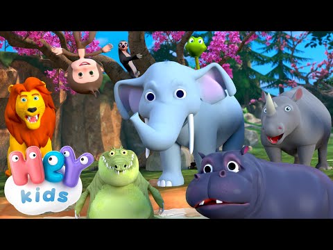 ¡Vamos a la selva! 🦁🐍 Animales para niños | canción de animales | HeyKids - Canciones infantiles