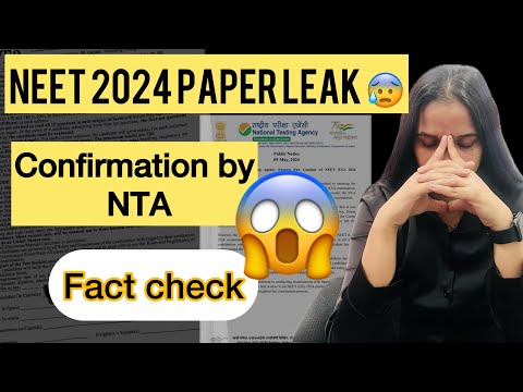 NEET 2024 Paper Leak | Confirmation by NTA #neet2024 #futuredoctors #neetexam #neet