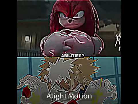 Knuckles (Sonic) vs Bakugo (MHA) #debate #wiseditor #edit #wis #sonic #anime #animedebates #shorts