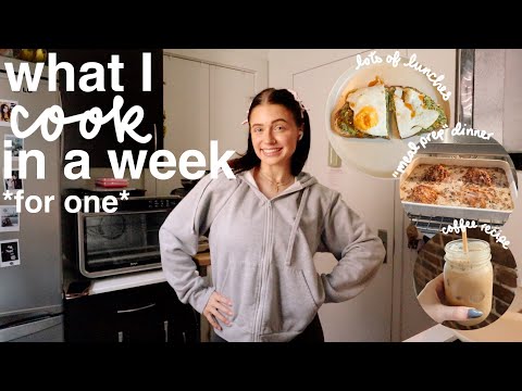 WHAT I COOK IN A WEEK (for one + vlog style) | realistic, simple & not aesthetic lol