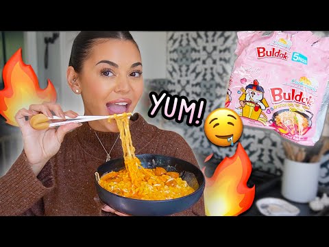 Spicy Creamy Carbonara Ramen Recipe + Mukbang | My Comfort Meal 🍜🔥