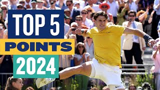 Top 5 Points of 2024 🏆 | Ft. Raducanu, Draper, Alcaraz, de Minaur & Evans | LTA