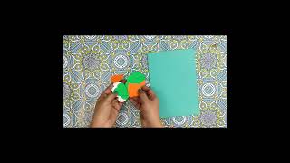 Republic Day Card Making Idea |  Tricolor Craft Ideas  #shorts #craftblooms