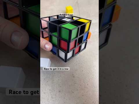 Race to get 3 in a row in Rubiks Cage. #puzzles