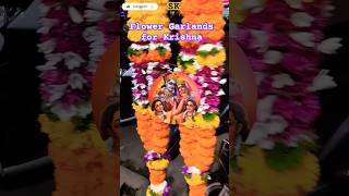 Beautiful Flower Garlands for Krishna 🙏  #shortshorts #radhakrishna #shortsfeed #trending