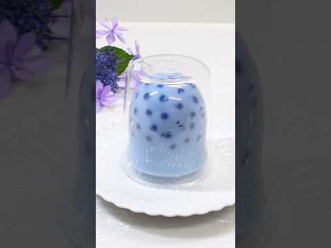 Tapioca butterfly pea milk tea jelly #dessert recipe #drink recipe #shorts