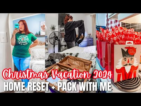 CHRISTMAS VACATION HOME RESET & PACK WITH ME SNACK HAUL KIMI COPE