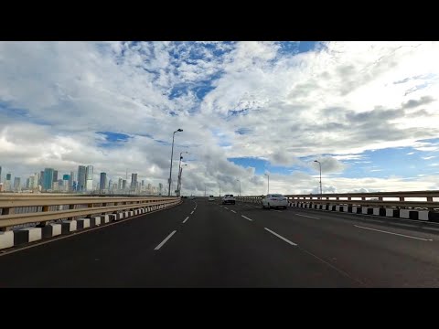 Beautiful Mumbai Skyline on Clear Day - Driving Downtown - 4K HDR