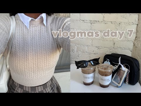 VLOGMAS DAY 7 🎄: christmas shopping, black friday haul + golden hour part 2