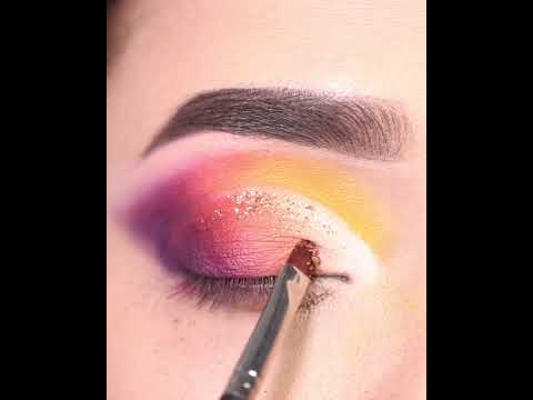 BRIDAL Eyeshadow Look || Step by Step Colourful Eye Makeup || Shilpa #shorts