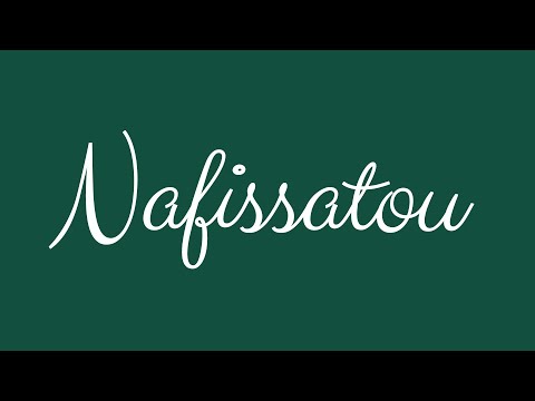 ✎ Nafissatou ✎ English Cursive Handwriting Tutorial