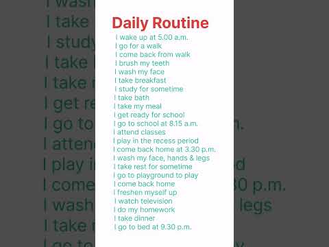 Daily Routine ll #spokenenglish #dailyroutine #letslearn #vocabulary #dailyenglish #everydayenglish