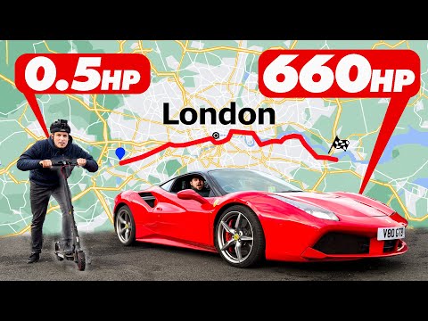 0.5 HP vs 660HP Race Across London