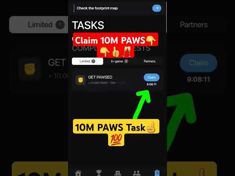 PAWS New Task today Get Pawsed|Paws  today New Task 10,000 | paws keyword #pawsmysterytask  #airdrop