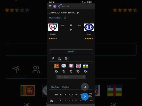 Underwhelming Simulation for Cagliari vs Inter. Italian Serie A 2024-12-28 Prediction.