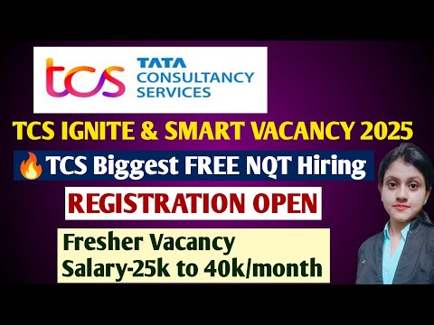 TCS Ignite Hiring 2025|TCS FREE NQT 2025| TCS Smart Hiring 2025|TCS Off Campus Drive|TCS free hiring