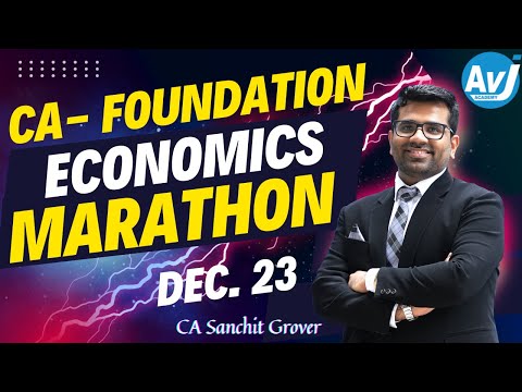 Business Economics Revision Marathon (Part-A) for CA Foundation Dec 23| CA Sanchit Grover